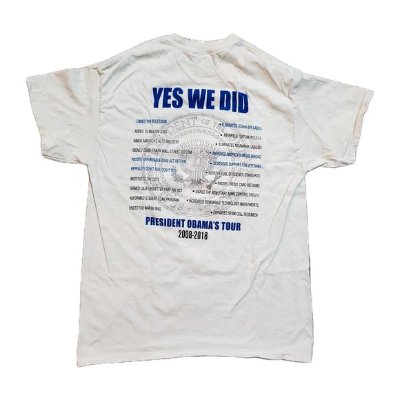 President Barack‎ Obama Goodbye T Shirt Mens Medium White Presidency Tour 2016 - Picture 2 of 5